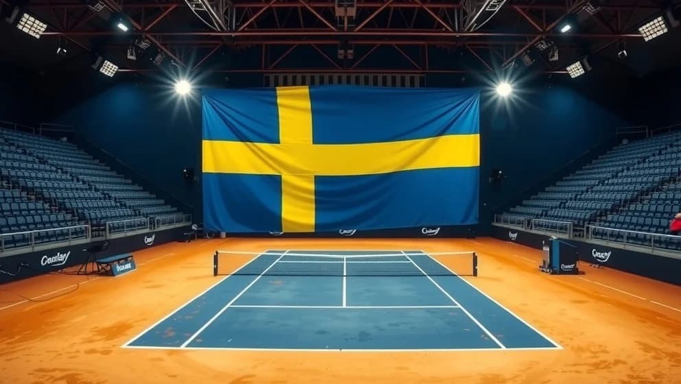 Leo Borg i Davis Cup för Sverige